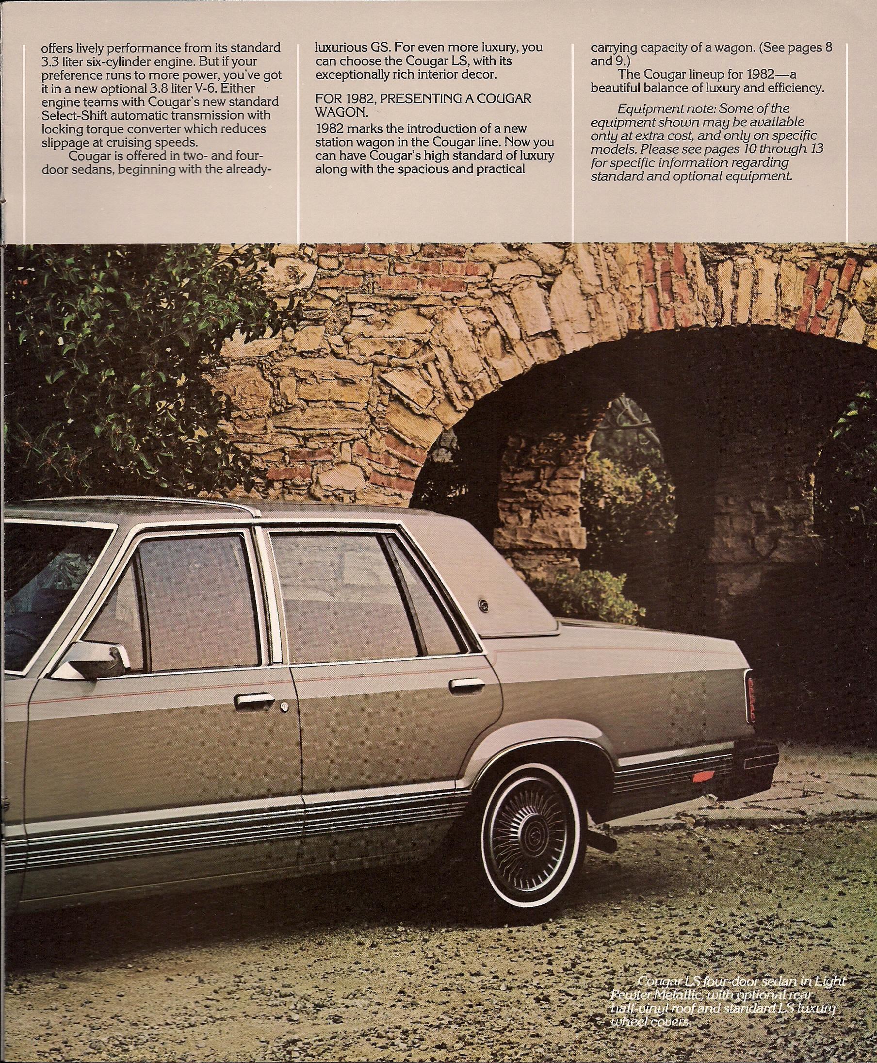 1982 Mercury Cougar Brochure Page 7